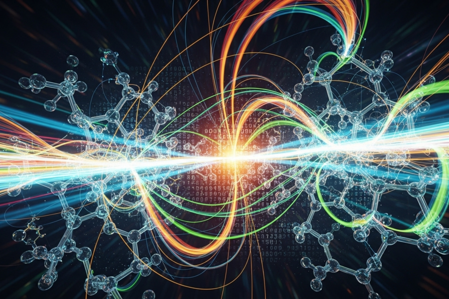 An AI system looking at molecules