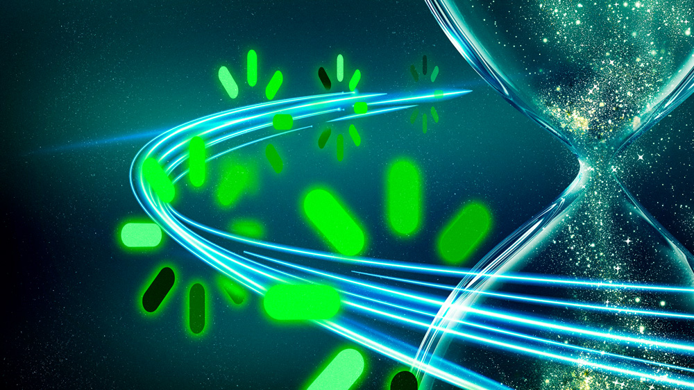 Hourglass, light streak, and "computer is loading" icons