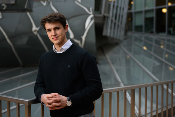 Strahinja Janjusevic portrait outside of STATA