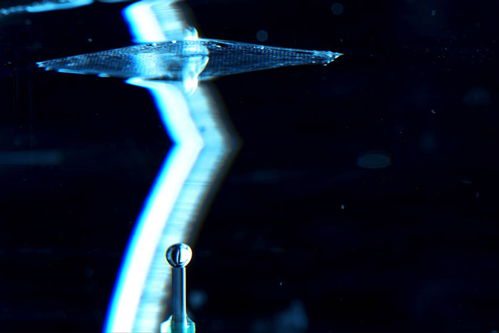 bubble destroyed by membrane